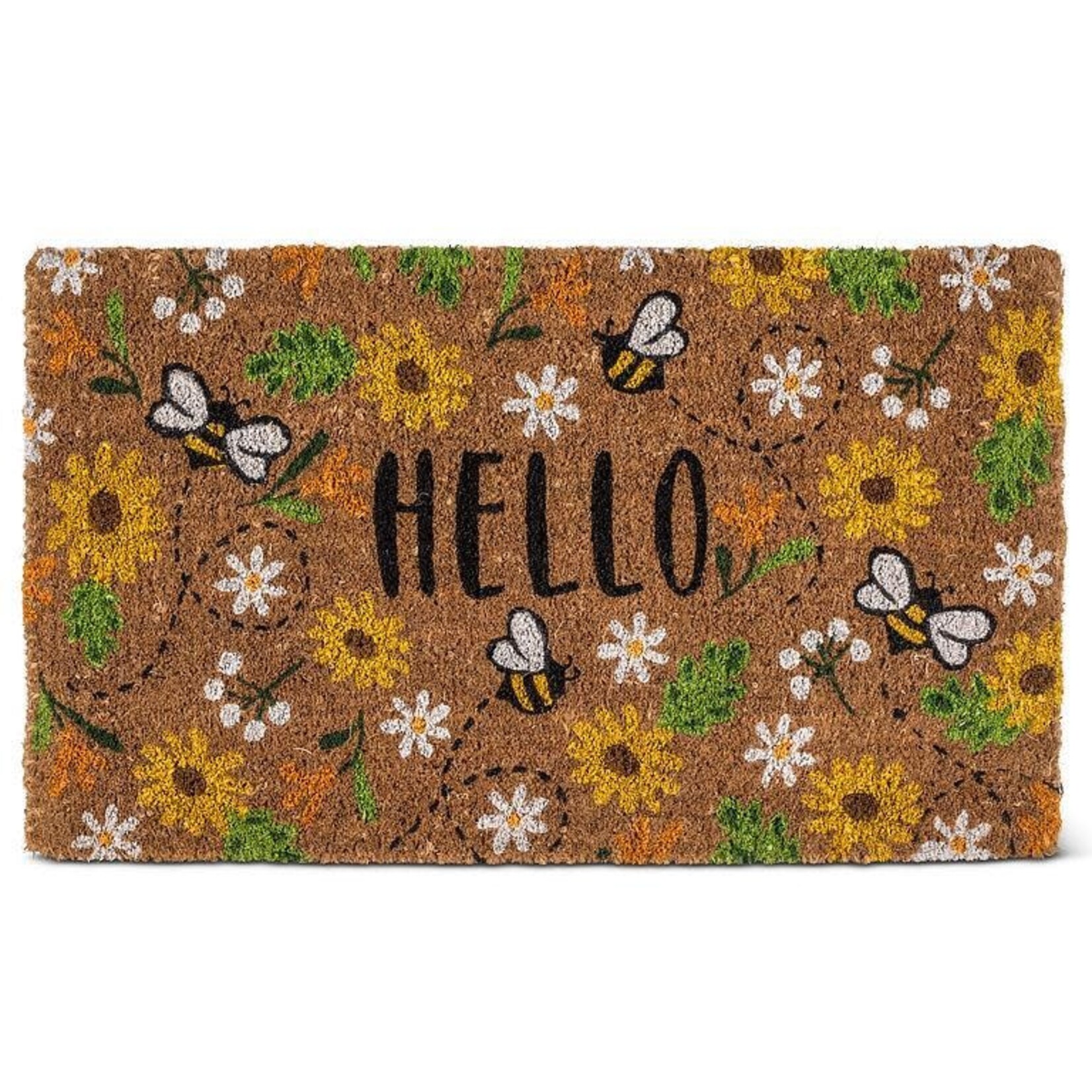 Daisies & Bees Hello Doormat