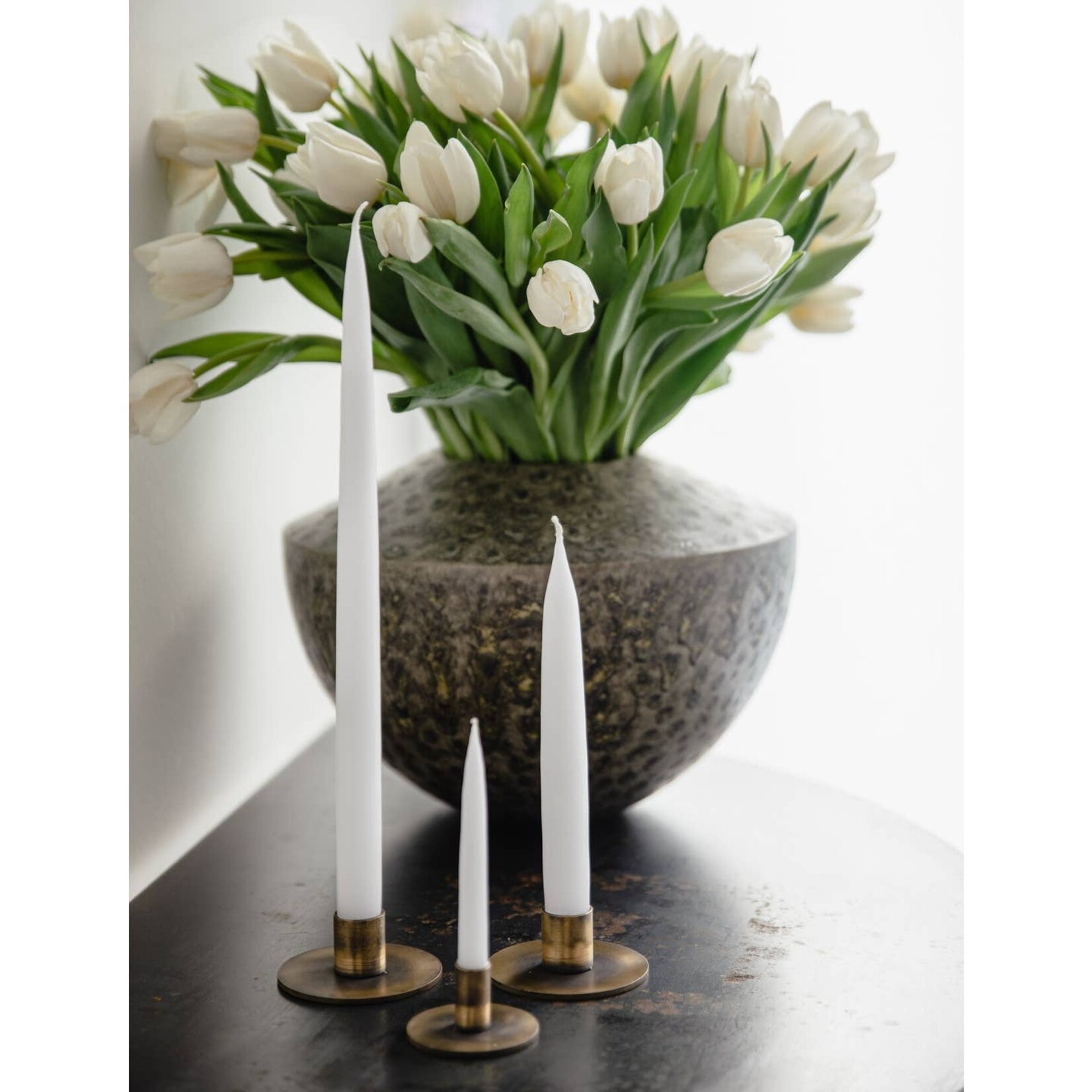 White Taper Candles - Set of 2