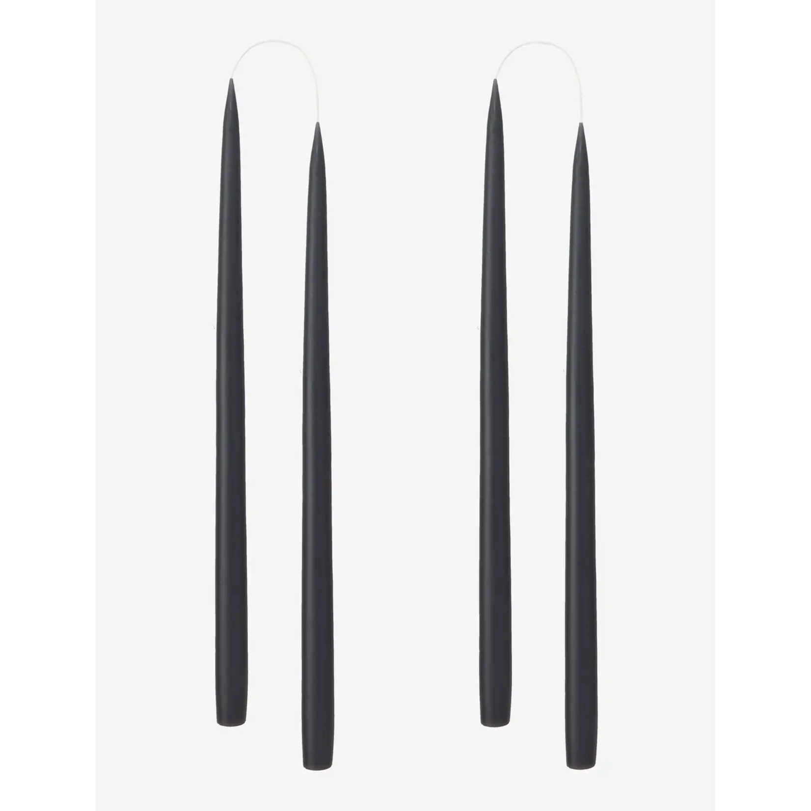 Black Taper Candles - Set of 2