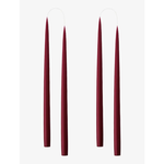 Light Burgundy Taper Candles - Set of 2
