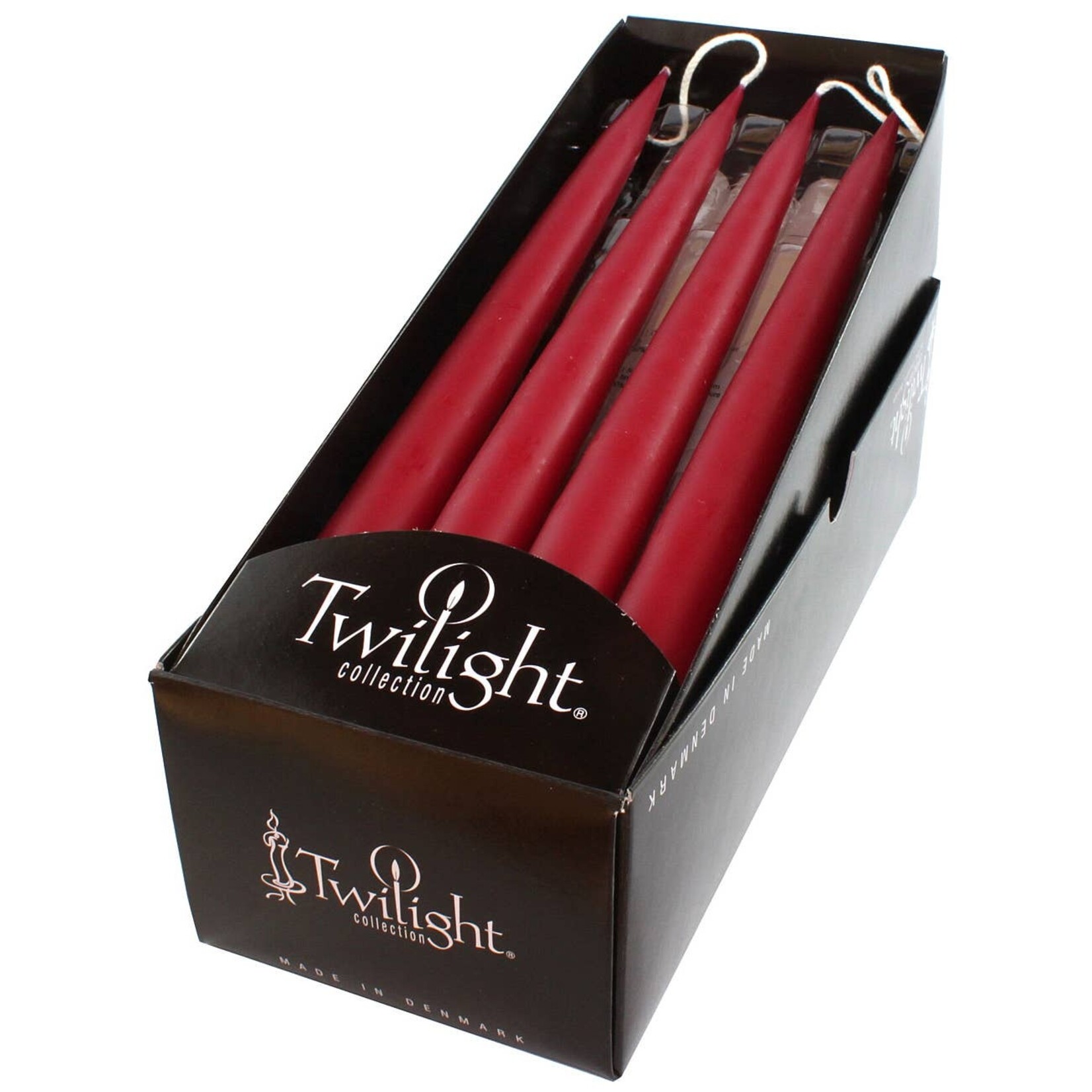 Light Burgundy Taper Candles - Set of 2