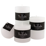 White Rustic Pillar Candle - 3x3