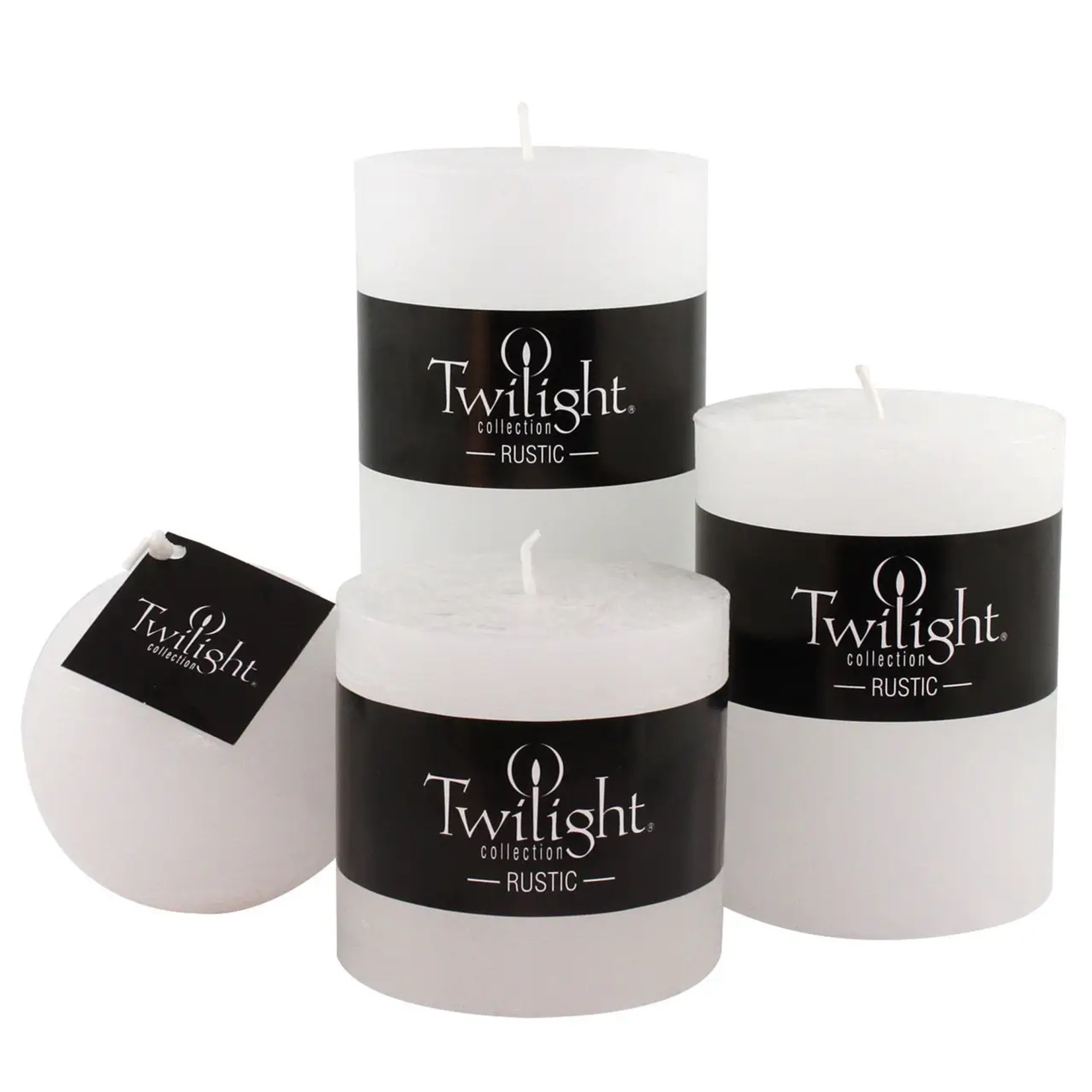 White Rustic Pillar Candle - 3x6