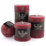 Burgundy Rustic Pillar Candle - 3x6