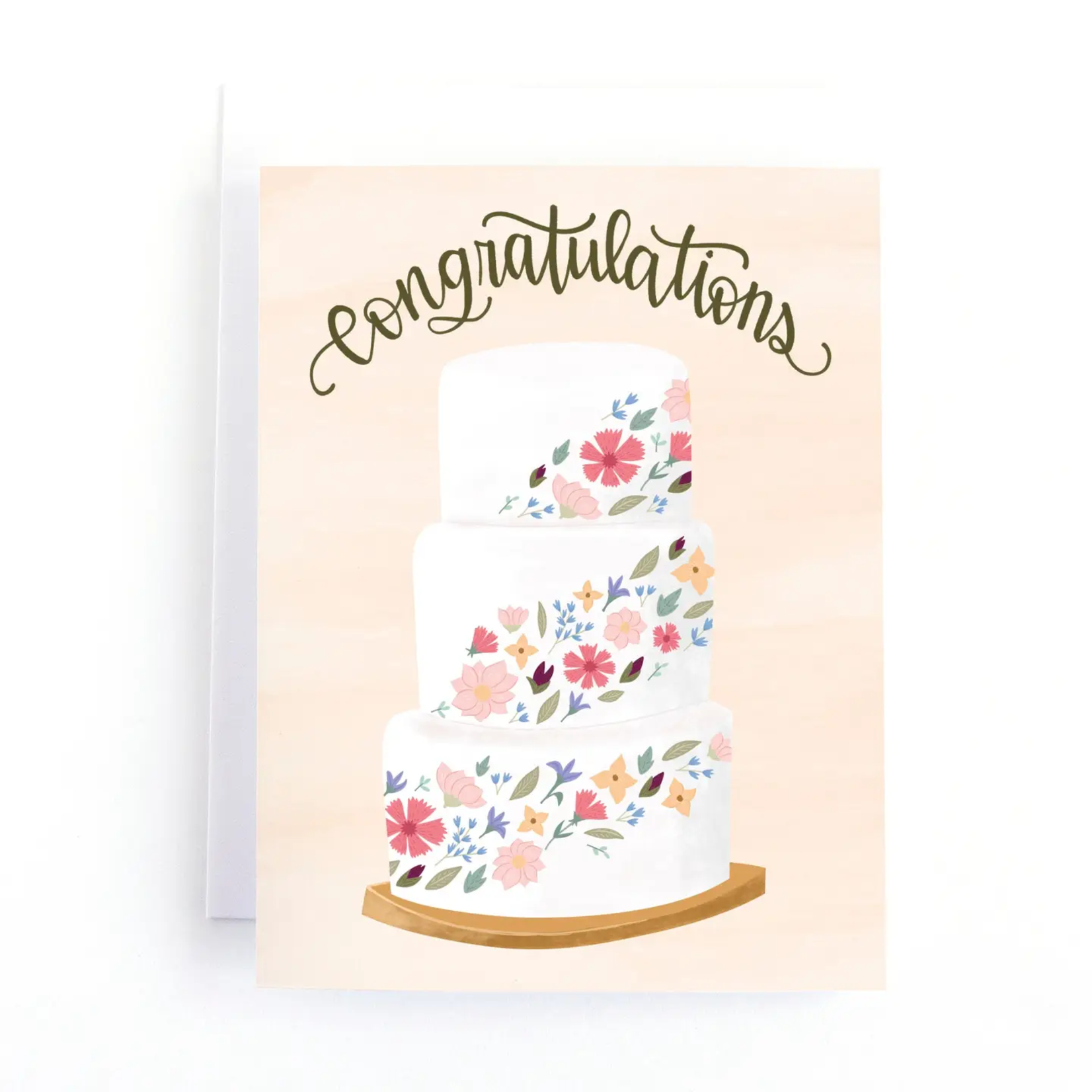 Congratulations Wedding Cake Card