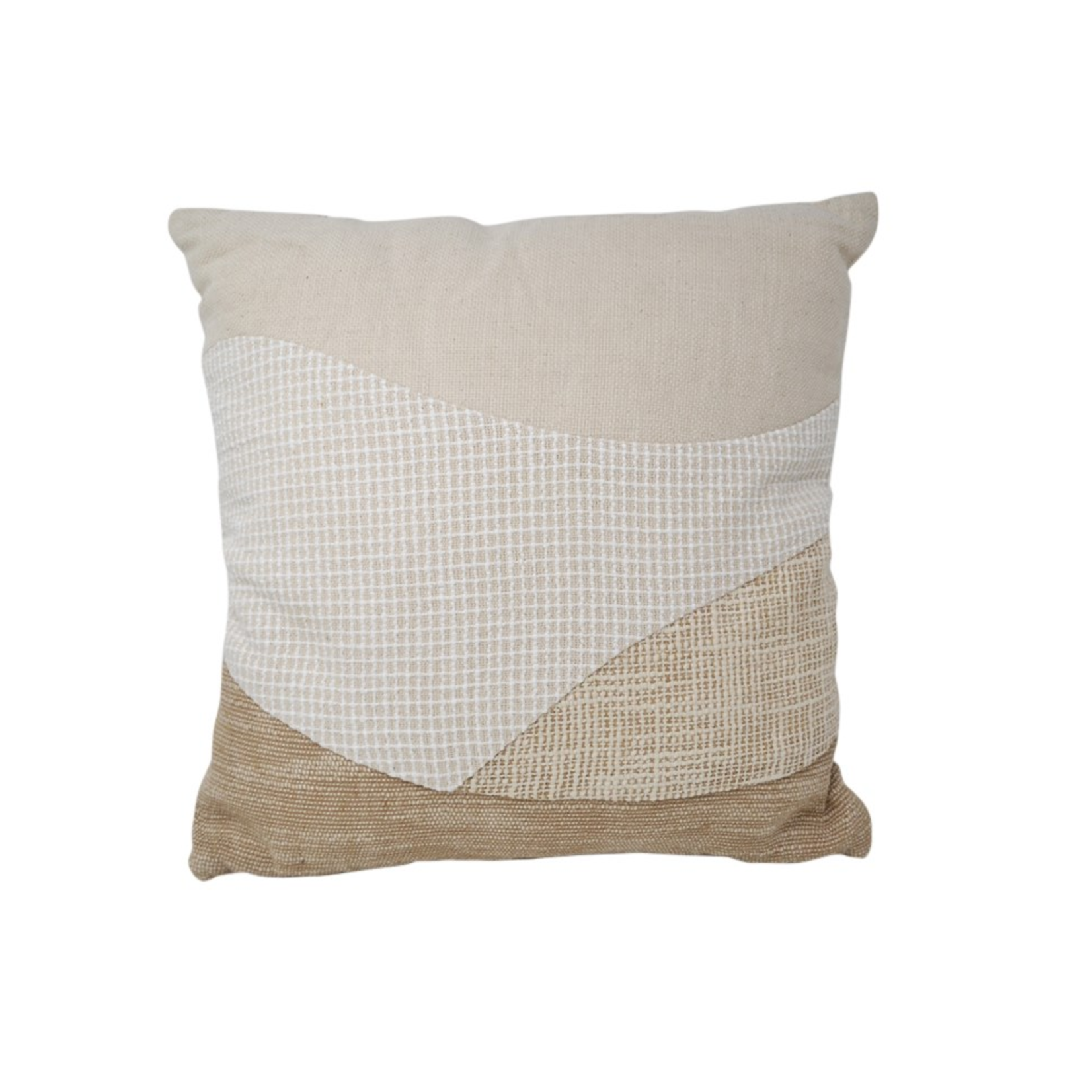 Neutral Layered Cotton Cushion