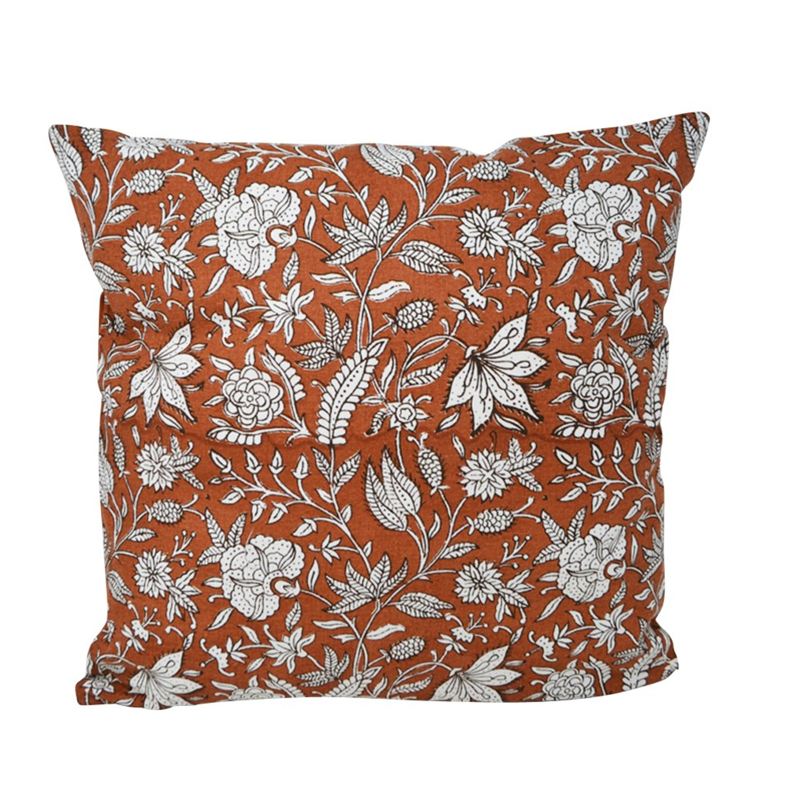 Mocha Floral Cotton Cushion