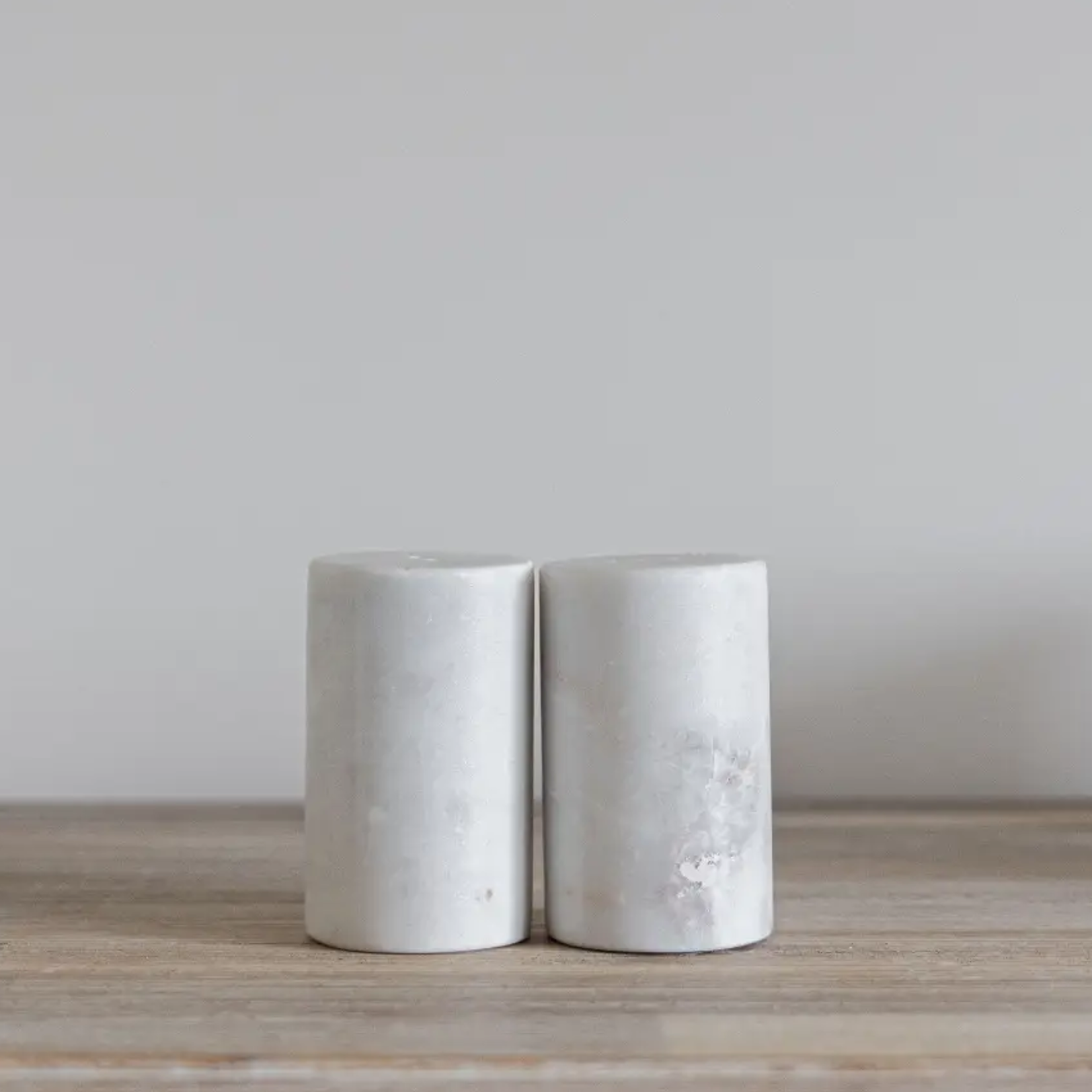 White Marble Salt & Pepper Shakers
