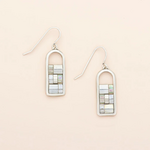 Silver Framed Frost Miyuki Bead Earrings