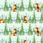 Moose Forest Baby Blanket