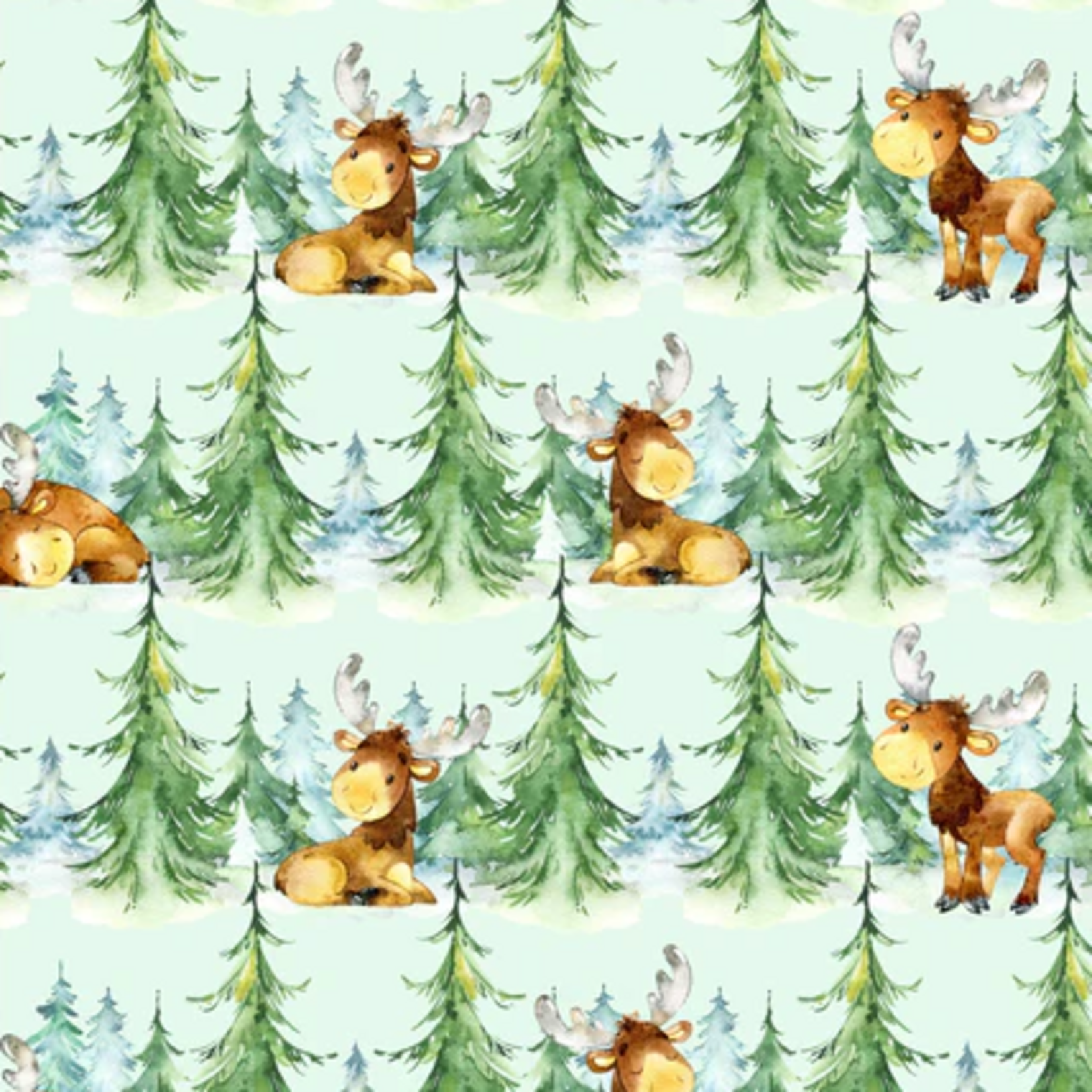 Moose Forest Baby Blanket