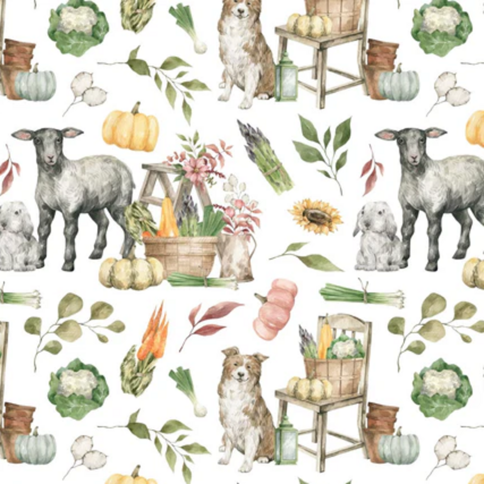 Harvest Farm Animals Baby Blanket