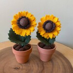 Felt Sunflower in Pot