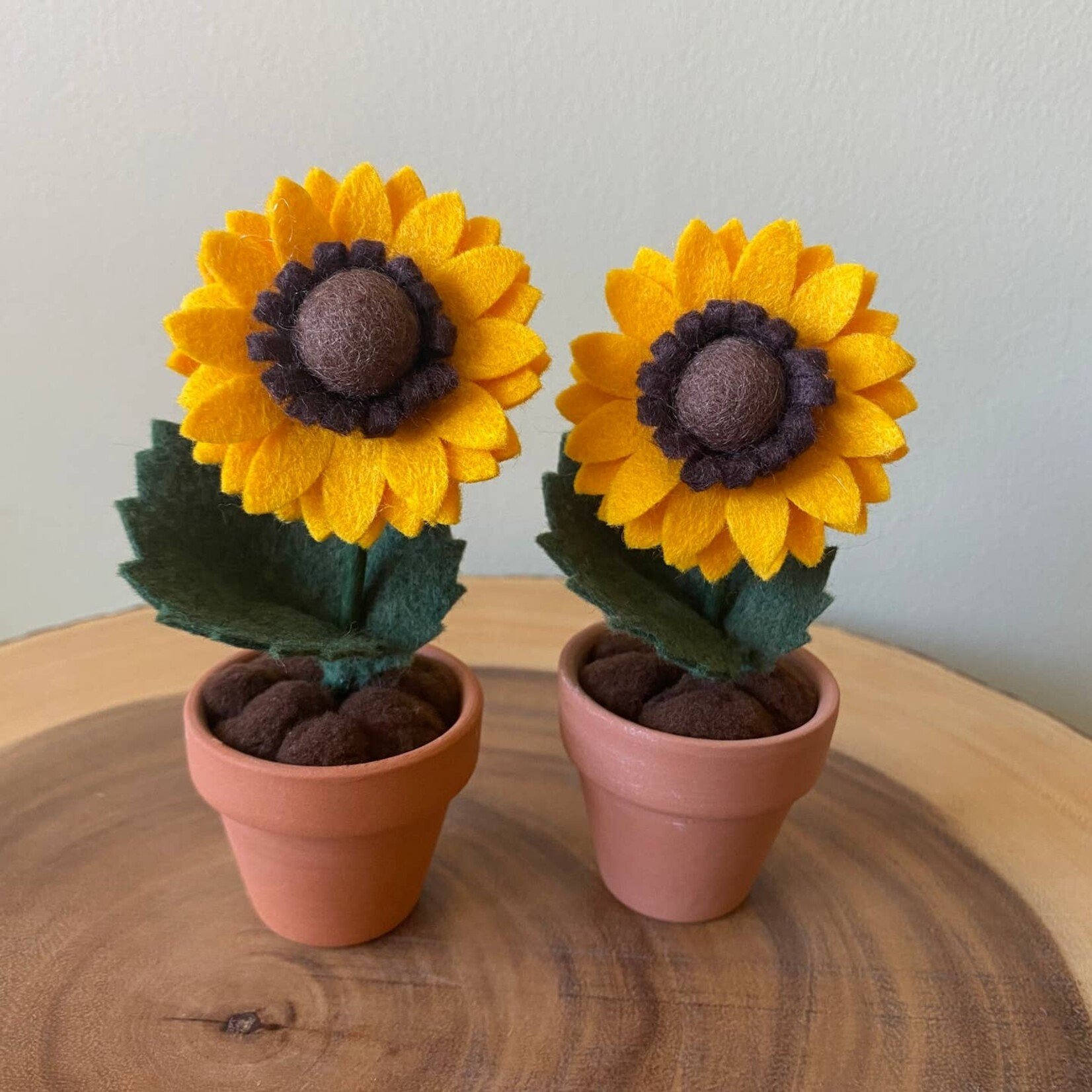 Felt Sunflower in Pot