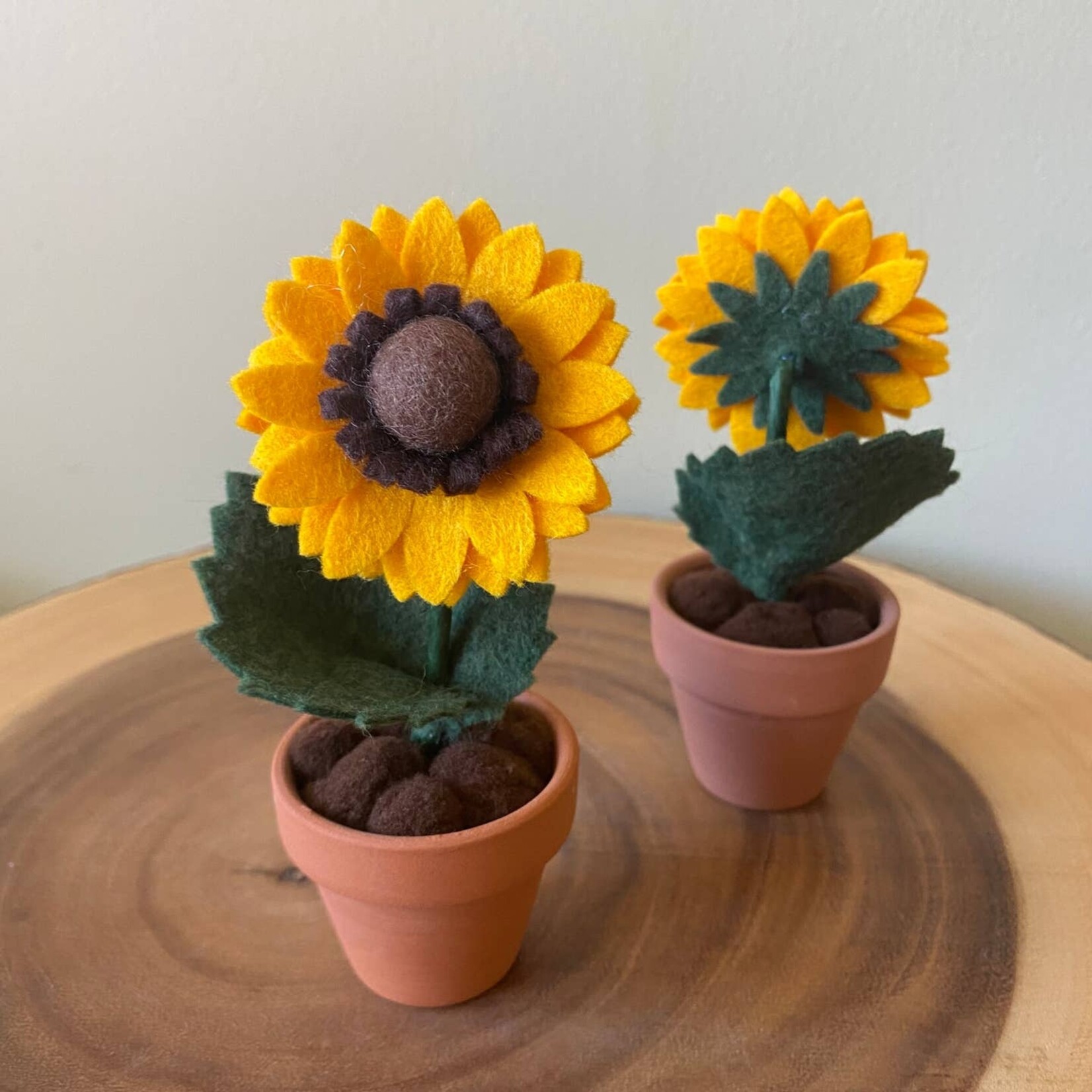 Felt Sunflower in Pot