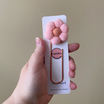 Pompom Flower Bookmark - Peachy Pink