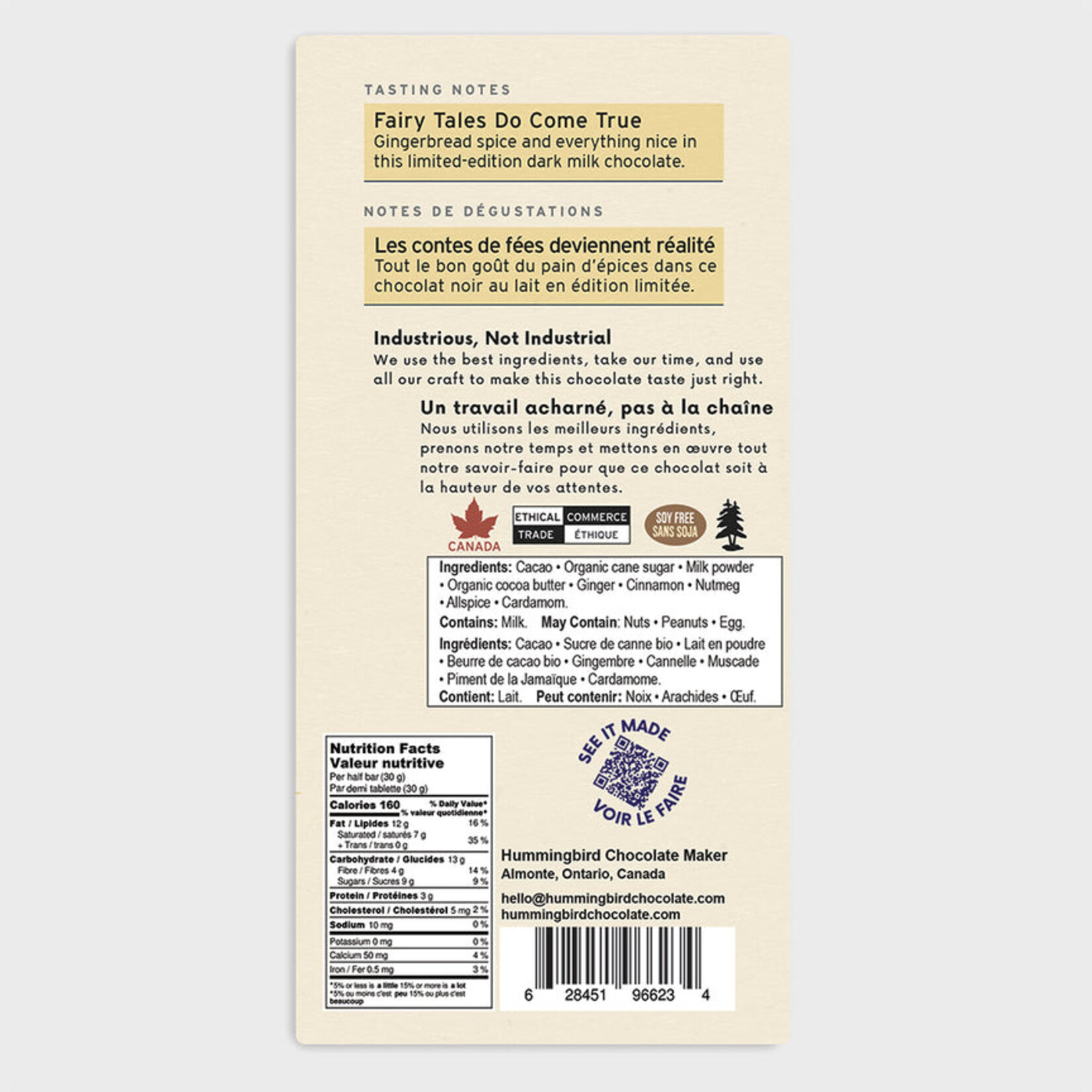 Gingerbread Spice Chocolate Bar - 60gr