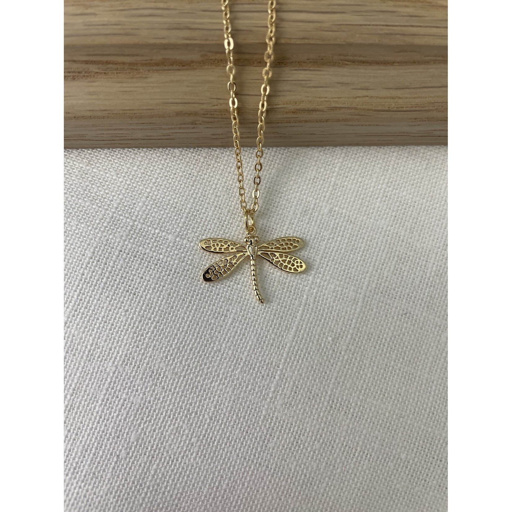 Gold Dragonfly Necklace