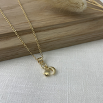Gold Necklace w Celestial Pendant