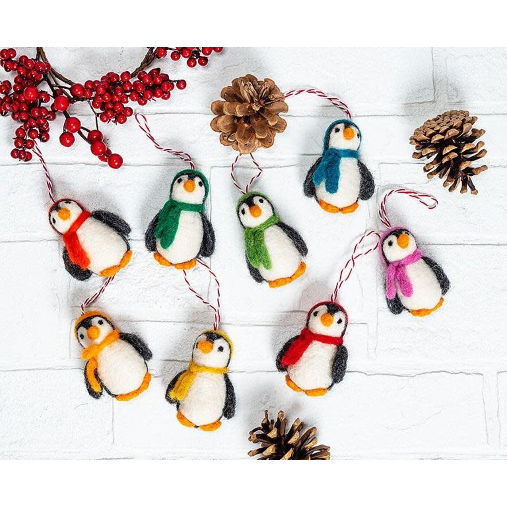 Handmade Felt Penguin w Hat