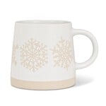 Ceramic White & Cream Snowflake Mug