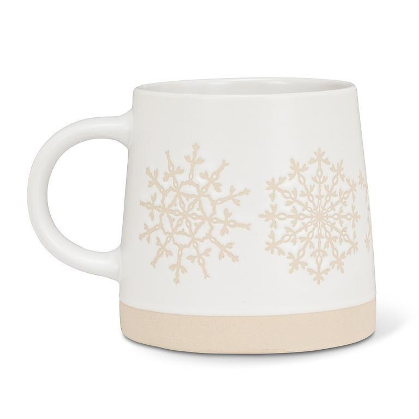 Ceramic White & Cream Snowflake Mug
