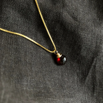 Gold Ava Garnet Necklace