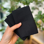 Organic Cotton Muslin Washcloth - Black