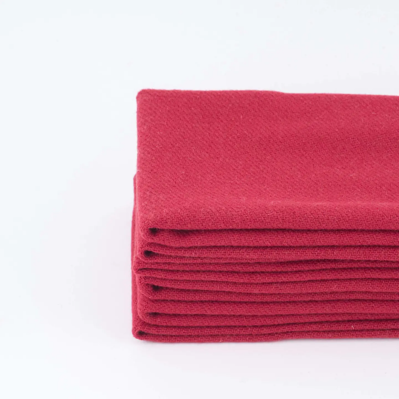 Organic Brushed Cotton Non-Paper Towel - Cranberry - 6-pack