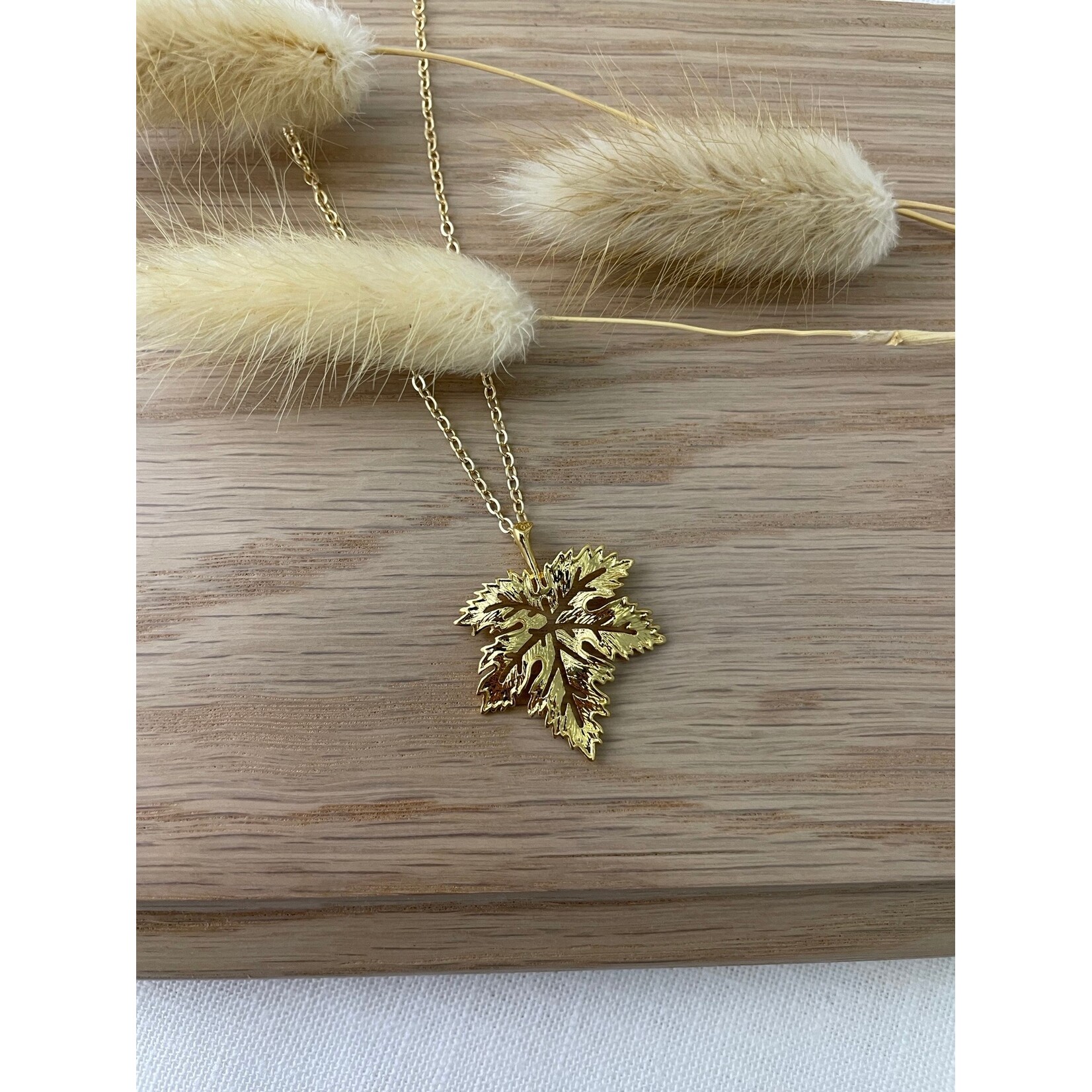 Gold Maple Leaf Necklace