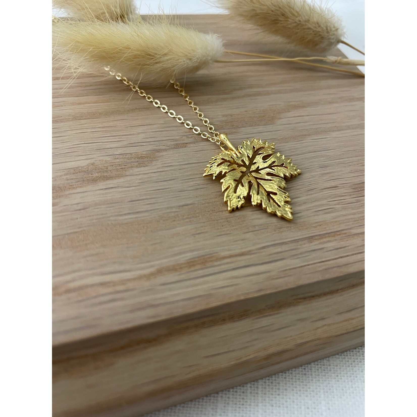 Gold Maple Leaf Necklace