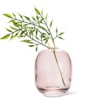 Dark Rose Barrel Glass Bud Vase