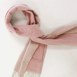 Pink Pocket Scarf w Tassels