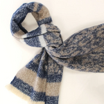 Blue, White & Tan Winter Scarf
