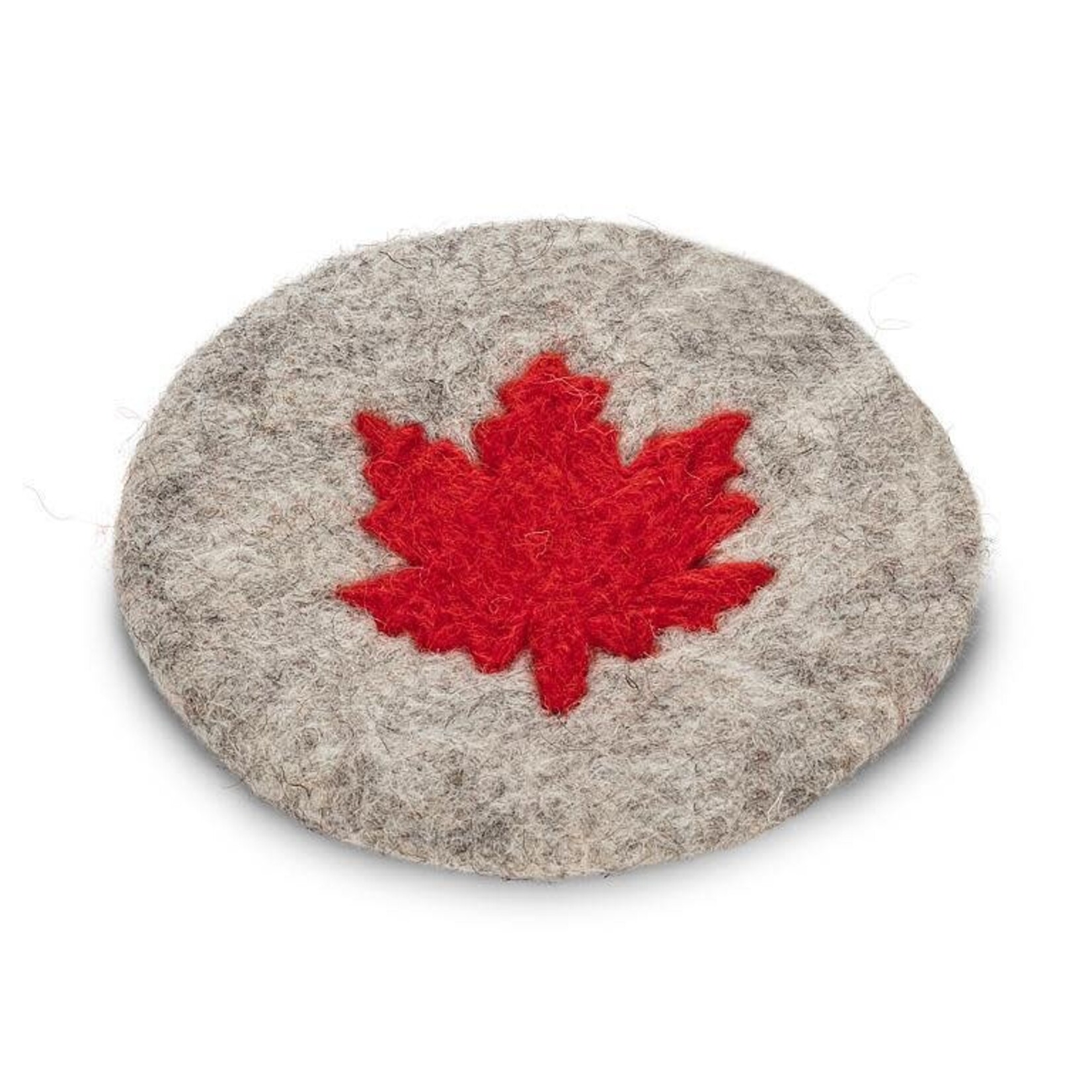 Wool Felt Maple Leaf Coaster