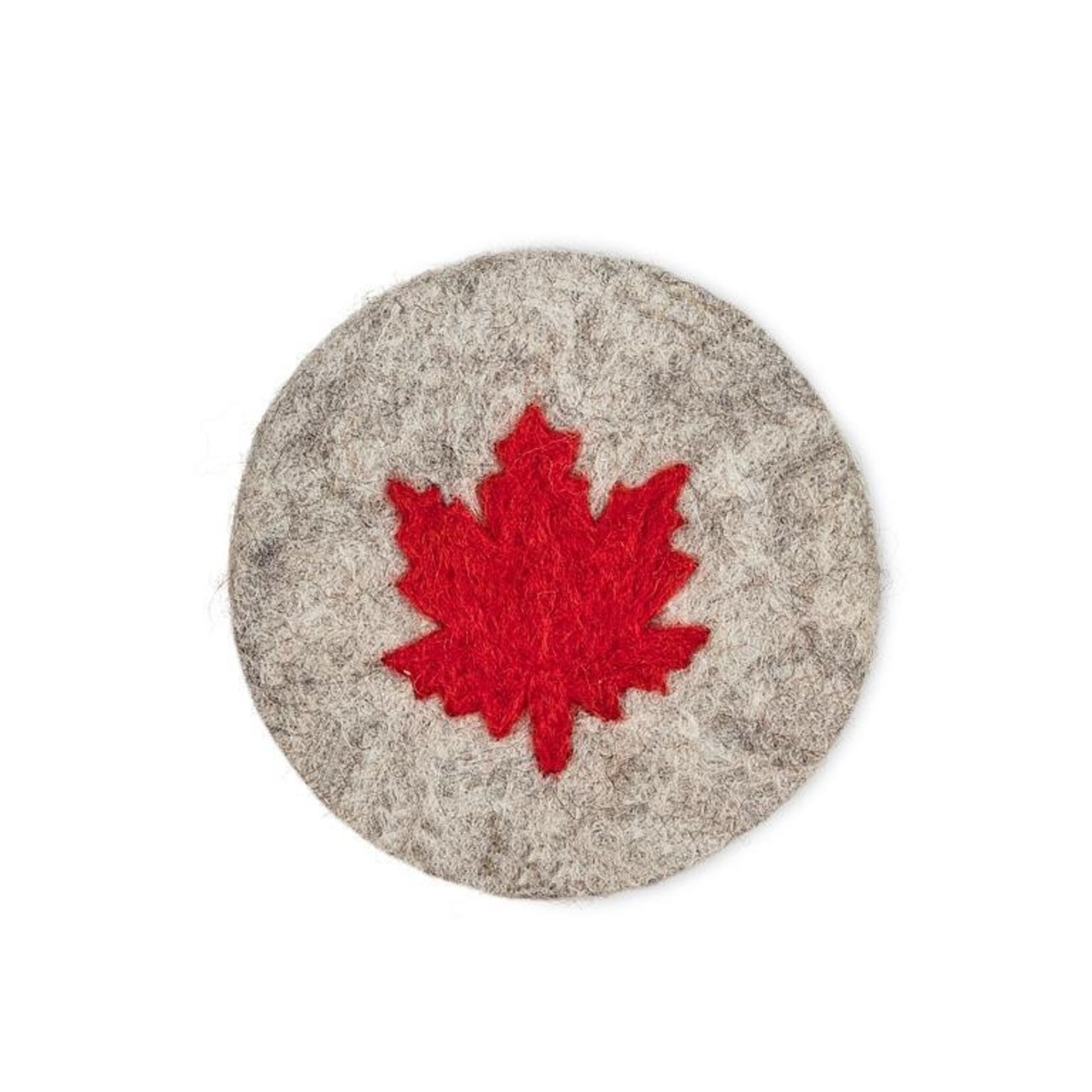 Wool Felt Maple Leaf Coaster