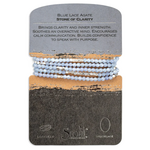 Wrap Bracelet/Necklace Blue Lace Agate - Stone of Clarity