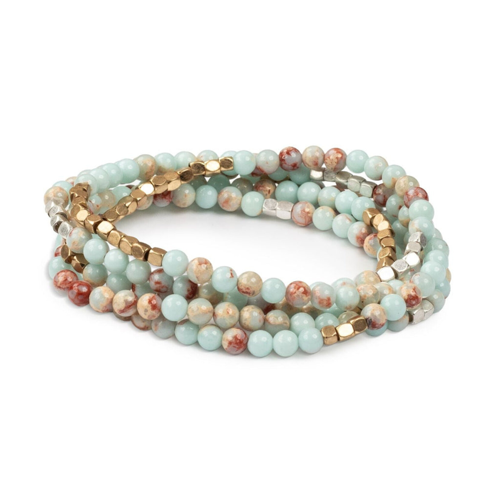 Wrap Bracelet/Necklace Agalmatolite - Stone of Creativity