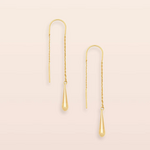 Gold Threader Teardrop Earrings