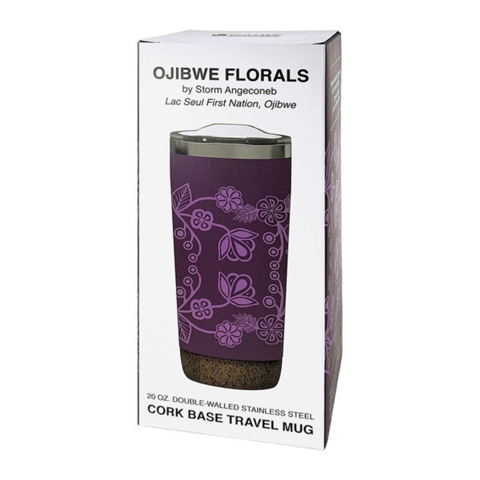 Ojibwe Florals Travel Mug - Storm Angeconeb