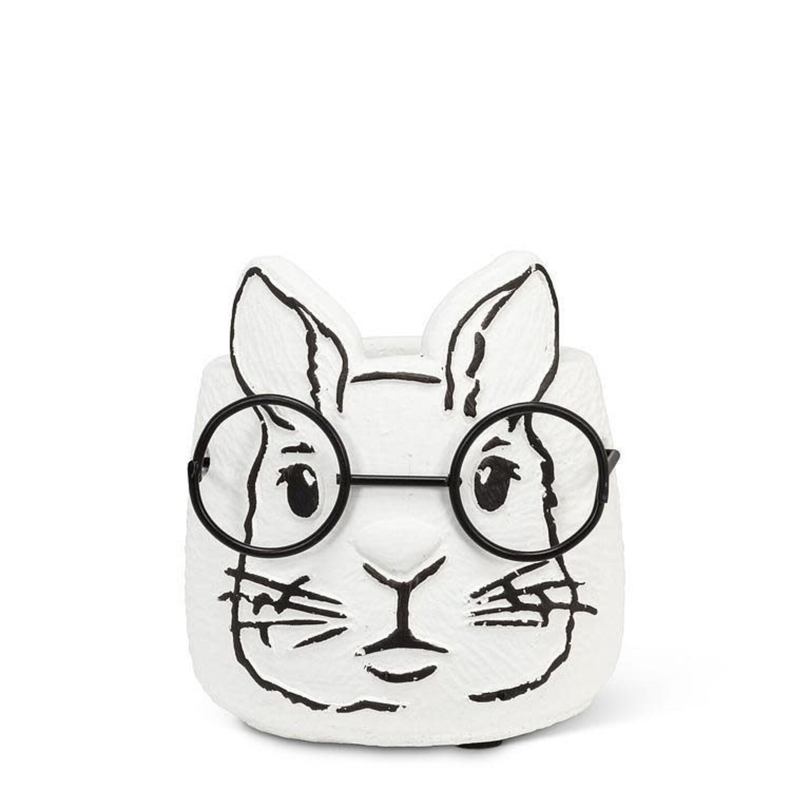 Small Bunny Planter w Glasses