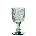 Green Sunflower Wine Glass
