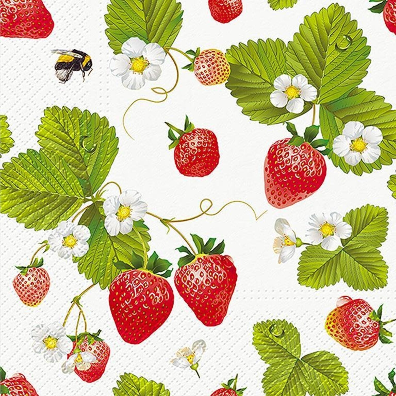 Strawberries & Bees Lunch Napkin