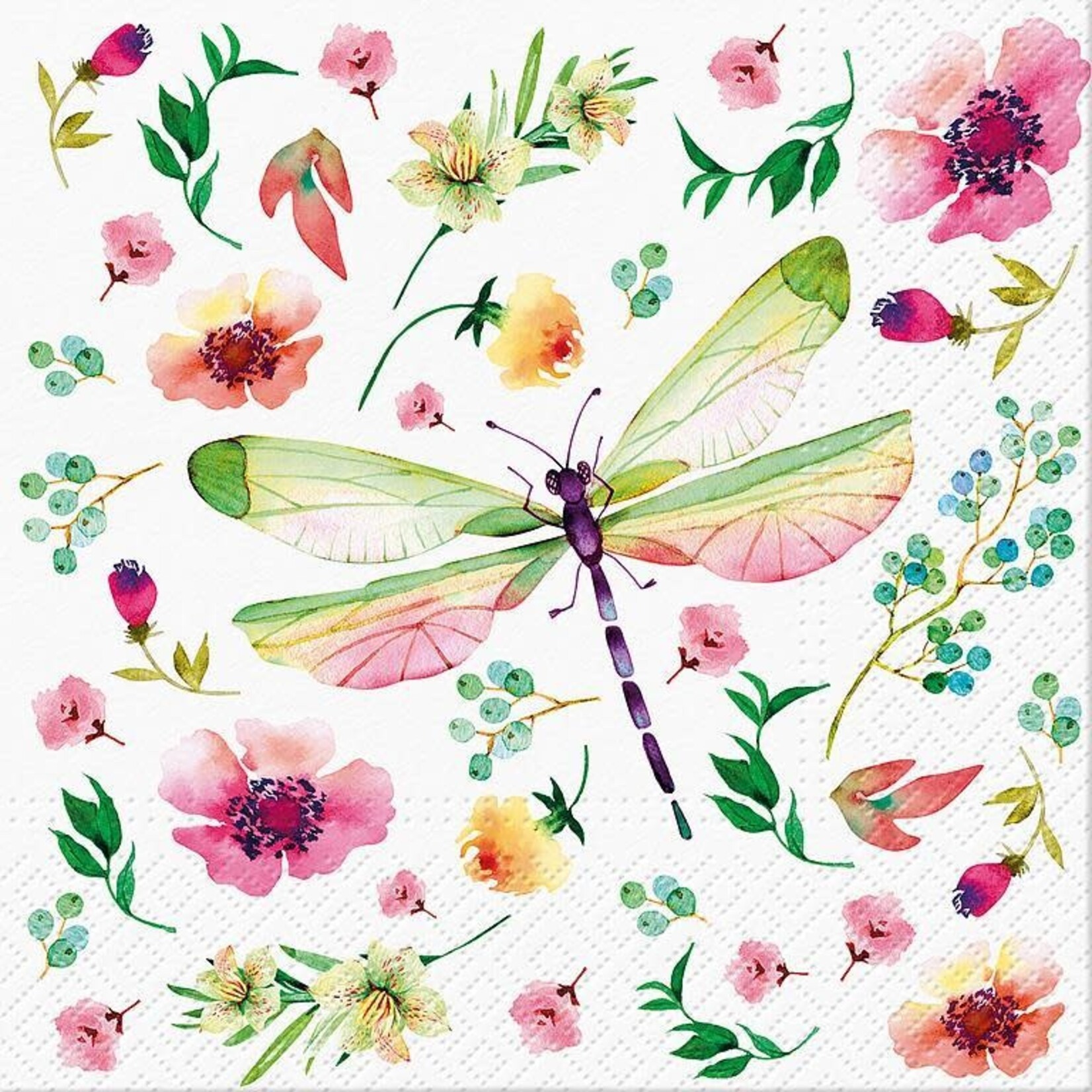 Pastel Dragonfly Lunch Napkin