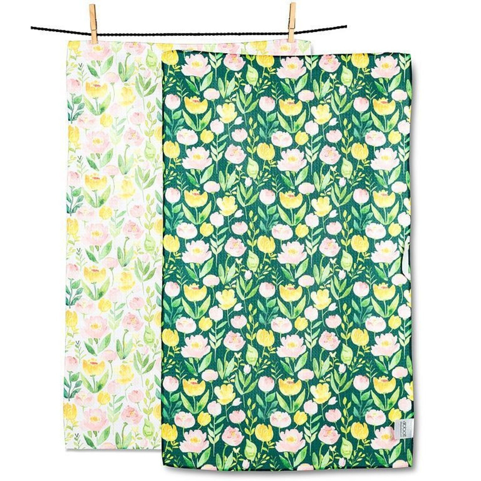 Floral Double Sided Kitchen Towel