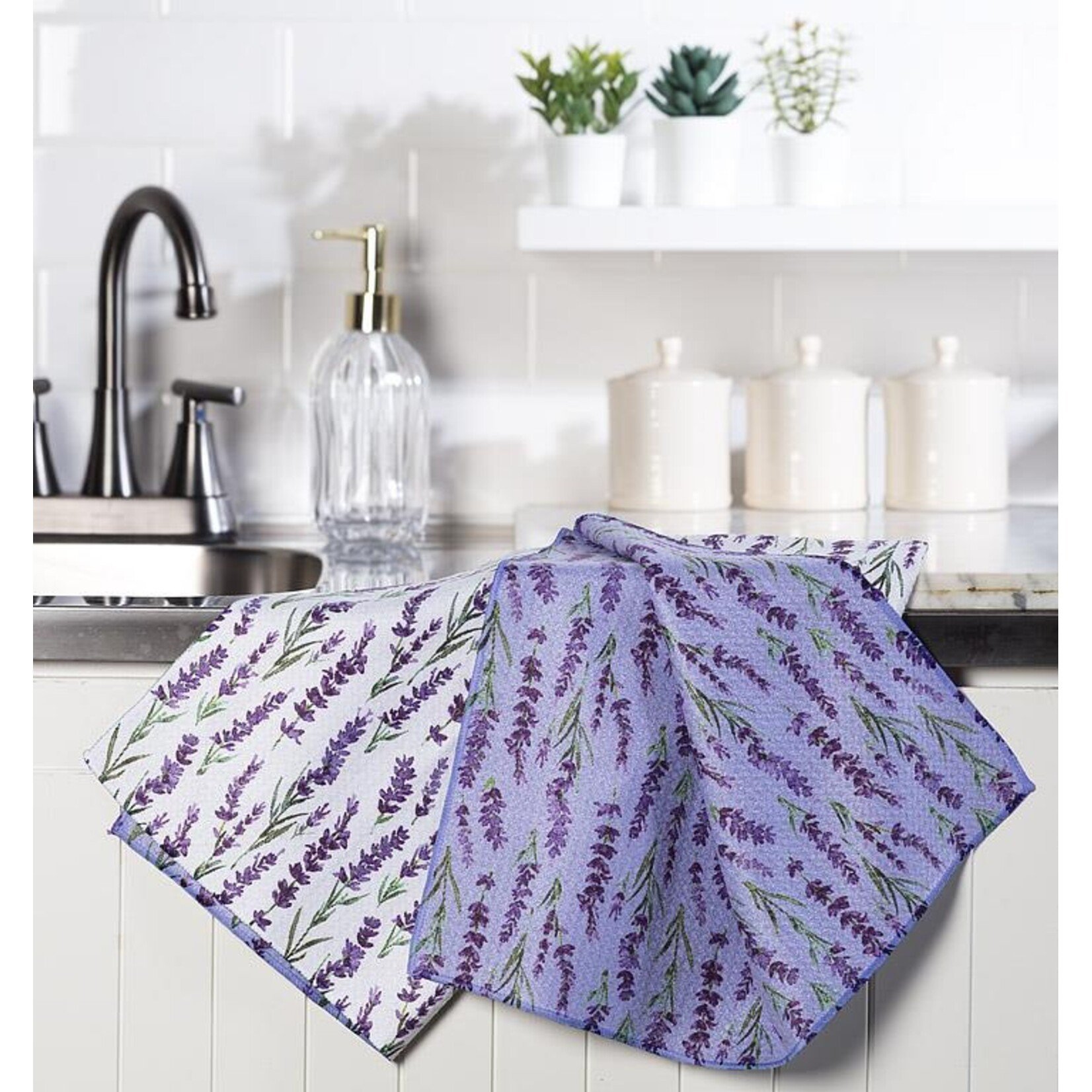Lavender Double Sided Kitchen Towel