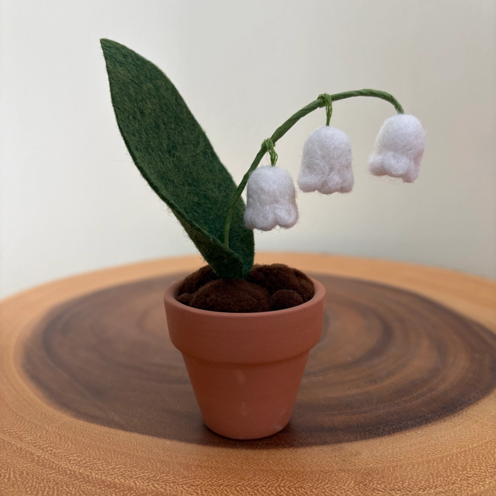 Felt Lily Of The Valley in a Pot