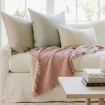 Organic Cotton Muslin Throw - Pink