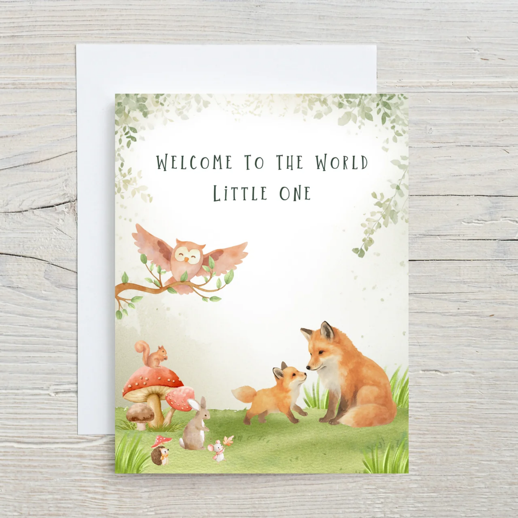 Baby Card - Woodland Creatures