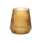 Mustard Textured Glass Vase